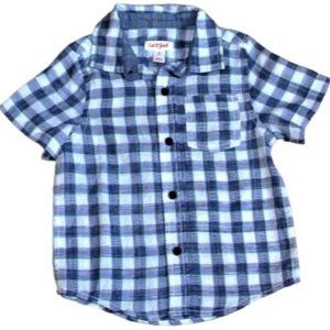 3T Boy's Button Front Shirt Loose Weave